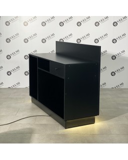 Стіл-рецепція для адміністратора ONYX ресепшн з графітовим дзеркалом та LED-підсвіткою VM433-foto5