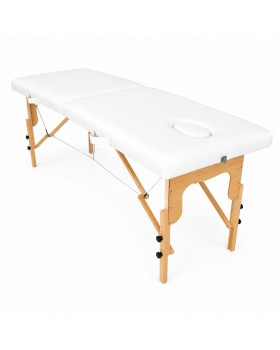 Переносний масажний стіл Relanto Ш-70 см White 2-секційна кушетка для SPA та масажних кабінетів Переносний масажний стіл Relanto Ш-70 см White 2-секційна кушетка для SPA та масажних кабінетів