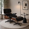 Крісло Relax Black з підставкою для ніг та столик Лола — комплект для релаксу