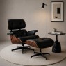 Комплект меблів Relax Black і Лола (сучасне крісло з отоманкою для релаксу та круглий столик)