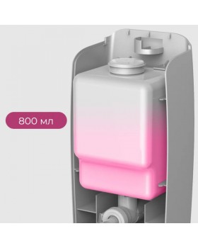 Профессиональный черный дозатор жидкого мыла Interhasa 800 мл для офиса и медучреждений-foto7