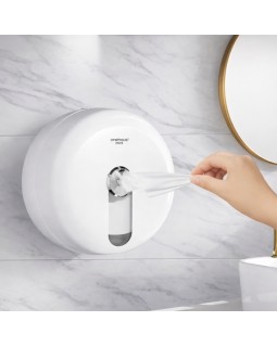 Держатель туалетной бумаги Intrehasa HSD-E51013 белый для общественных санузлов-foto3