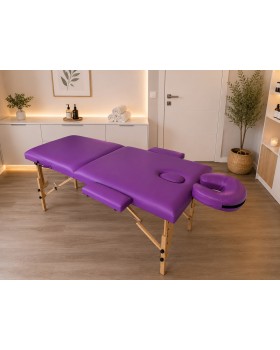 Складаний масажний стіл кушетка Ширина-80 см Relanto (2-секції) Purple