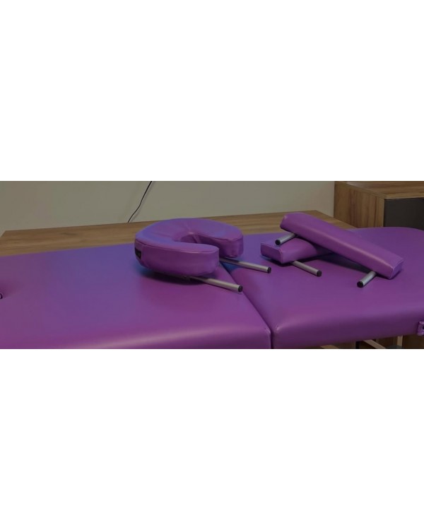 Складаний масажний стіл кушетка Ширина-80 см Relanto (2-секції) Purple