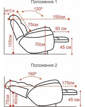 Реклайнер з електроприводом та світильником New Version elektro крісло розкладне крісло для дому-foto4