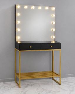 Современный комплект мебели для парикмахерской: мойка Quadro Gold + кресло гидравлическое Boston + рабочее место Miranda-foto7
