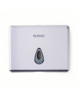 Настенный бытовой белый диспенсер под бумажные полотенца Z/W сложения Rixo Maggio P055W с ключем-foto3