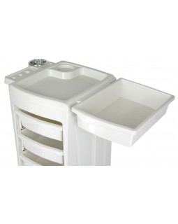 Парикмахерская тележка, тележка для инструментов парикмахера Pomocnik CAPRI White-foto3
