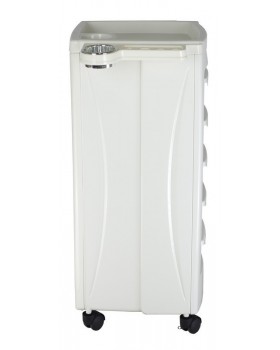 Парикмахерская тележка, тележка для инструментов парикмахера Pomocnik CAPRI White-foto4