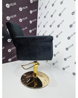 Кресло парикмахерское на ГИДРАВЛИКЕ Diva Gold VELMI кресла для парикмахеров на золотом диске-foto6