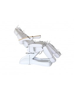 Кушетка педикюрно-косметологічна електрична DM-273Е-5 white педикюрне електро-крісло для педикюру-foto3