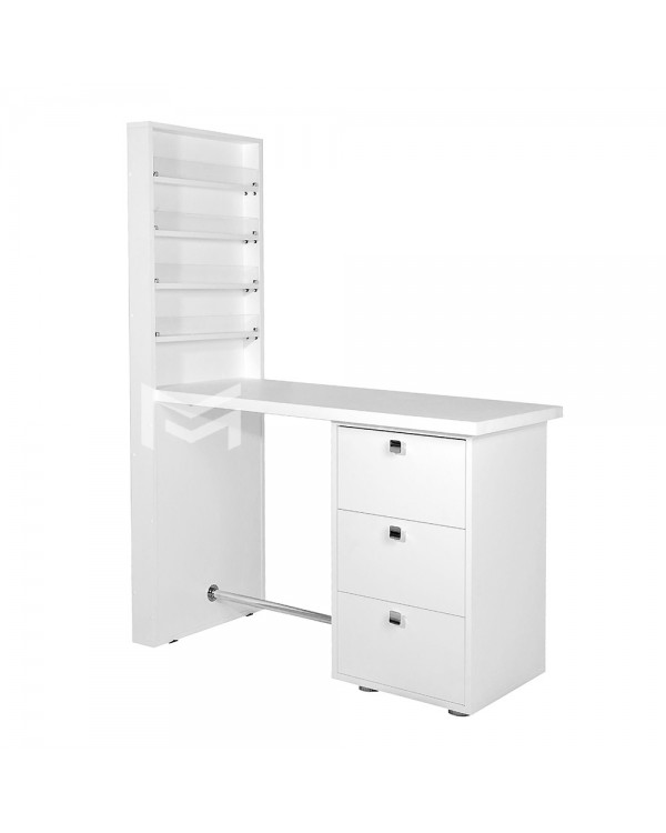 Манікюрний стіл пересувний + 4 полки під лак для манікюрного салону краси М119 Манікюрний стіл пересувний + 4 полки під лак для манікюрного салону краси М119