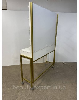 Столик для візажу та макіяжу MR_ДЗ-09 з LED-дзеркалом і висувними ящиками Перукарські дзеркала-foto6