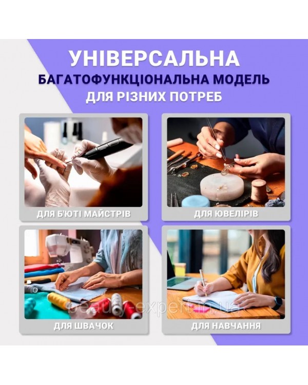 Настільна яскрава LED лампа 40 Вт для манікюру для нарощування вій з регулюванням яскравості мод. LED-1 DS