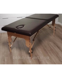 Складаний двосекційний масажний стіл Ш-80 см Relanto Brown переносна кушетка-foto3