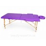 Складаний масажний стіл Relanto Purple Ш-70 см Переносна кушетка для масажу з отвором для обличчя