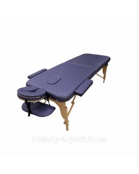 Деревянный массажный стол АСПЕКТ складная кушетка для салонов и SPA 185×70×62-87 (фиолетовая)-foto2