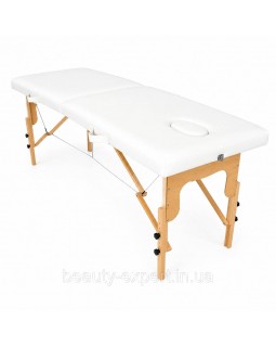 Переносной массажный стол Relanto Ш-70 см White 2-секционная кушетка для SPA и массажных кабинетов