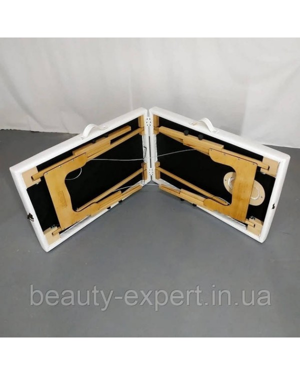 Переносной массажный стол Relanto Ш-70 см White 2-секционная кушетка для SPA и массажных кабинетов