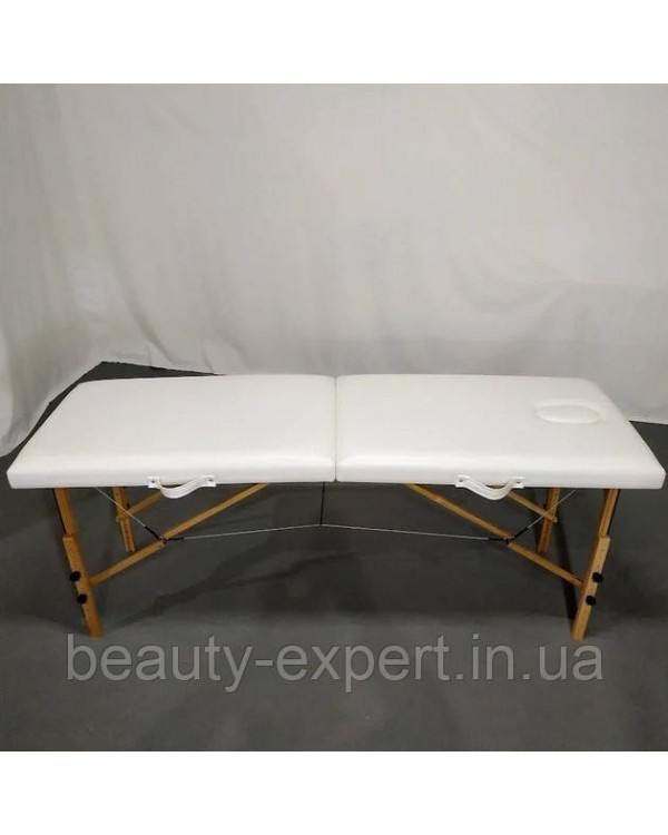Переносной массажный стол Relanto Ш-70 см White 2-секционная кушетка для SPA и массажных кабинетов