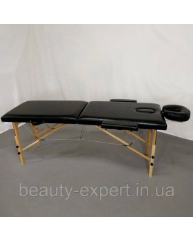 Масажний стіл переносний Ш-80 см Двох секційний Relanto Black-foto2