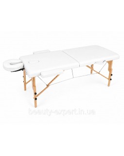 Переносной стол для массажа Ш-80 см Relanto (2-секции) White кушетка с отверстием для лица складная