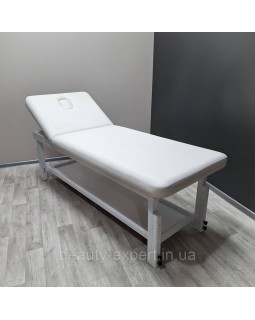 Дерев'яна кушетка масажна біла косметологічна KP-11 WHITE Масажні столи механічні Дерев'яна кушетка масажна біла косметологічна KP-11 WHITE Масажні столи механічні