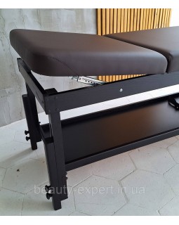 Професійна кушетка КР-10 BROWN - 2-х секційний масажний стіл для салону з механічним регулюванням-foto4