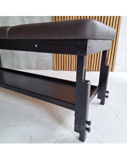Професійна кушетка КР-10 BROWN - 2-х секційний масажний стіл для салону з механічним регулюванням-foto5