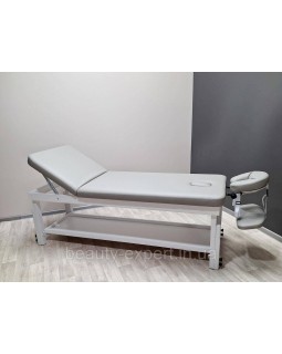 Дерев'яний масажний стіл кушетка для масажу KP-10 WHITE+CLOUD_ST масажна SPA кушетка з підголовником-foto10