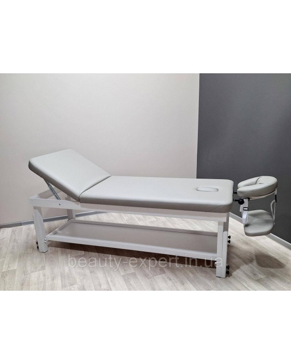 Дерев'яний масажний стіл кушетка для масажу KP-10 WHITE+CLOUD_ST масажна SPA кушетка з підголовником Дерев'яний масажний стіл кушетка для масажу KP-10 WHITE+CLOUD_ST масажна SPA кушетка з підголовником