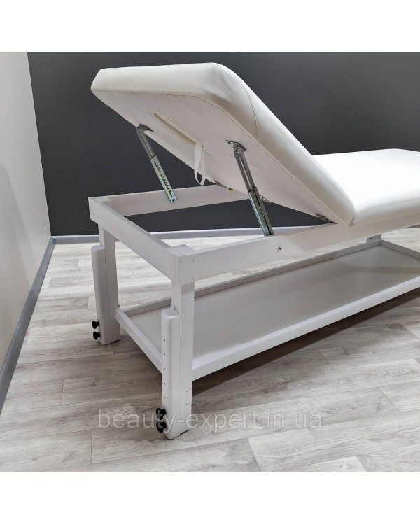 Масажна кушетка для масажу регульований з отвором для обличчя КР 11 WHITE Масажна кушетка для масажу регульований з отвором для обличчя КР 11 WHITE