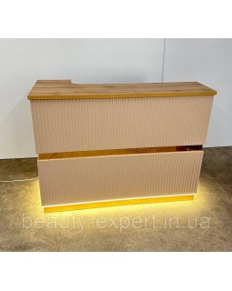 Стійка - рецепція адміністратора в салоні краси красиві ресепшн з LED підсвічуванням для клініки РЕС-13/в_MR-foto2