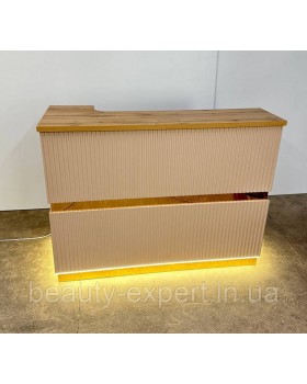 Стойка - рецепция администратора в салона красоты красивые ресепшн с LED подсветкой для клиникиРЕС-13/в_MR-foto2