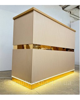 Стійка - рецепція адміністратора в салоні краси красиві ресепшн з LED підсвічуванням для клініки РЕС-13/в_MR-foto7