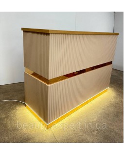 Стійка - рецепція адміністратора в салоні краси красиві ресепшн з LED підсвічуванням для клініки РЕС-13/в_MR-foto8
