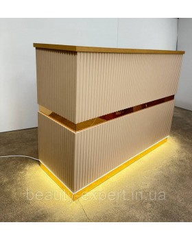 Стойка - рецепция администратора в салона красоты красивые ресепшн с LED подсветкой для клиникиРЕС-13/в_MR-foto8