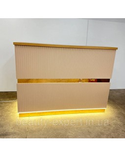 Стійка - рецепція адміністратора в салоні краси красиві ресепшн з LED підсвічуванням для клініки РЕС-13/в_MR-foto10