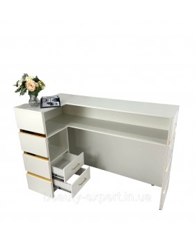 Ресепшн кутова стійка для стоматології WHITE Cardinal-423/1 стіл адміністратора у приймальню-foto2
