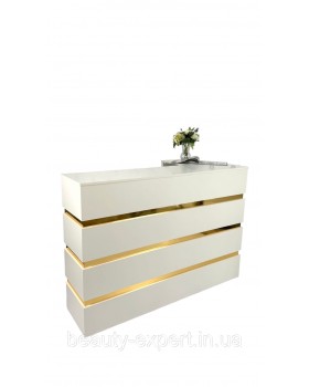 Ресепшн кутова стійка для стоматології WHITE Cardinal-423/1 стіл адміністратора у приймальню-foto3