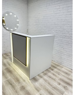 Рецепція для салону краси з LED підсвічуванням РЕС-20 Кутова стійка адміністратора для салонів та офісів-foto2