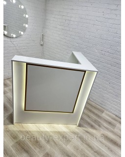 Рецепція для салону краси з LED підсвічуванням РЕС-20 Кутова стійка адміністратора для салонів та офісів-foto3
