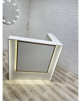 Рецепція для салону краси з LED підсвічуванням РЕС-20 Кутова стійка адміністратора для салонів та офісів-foto3