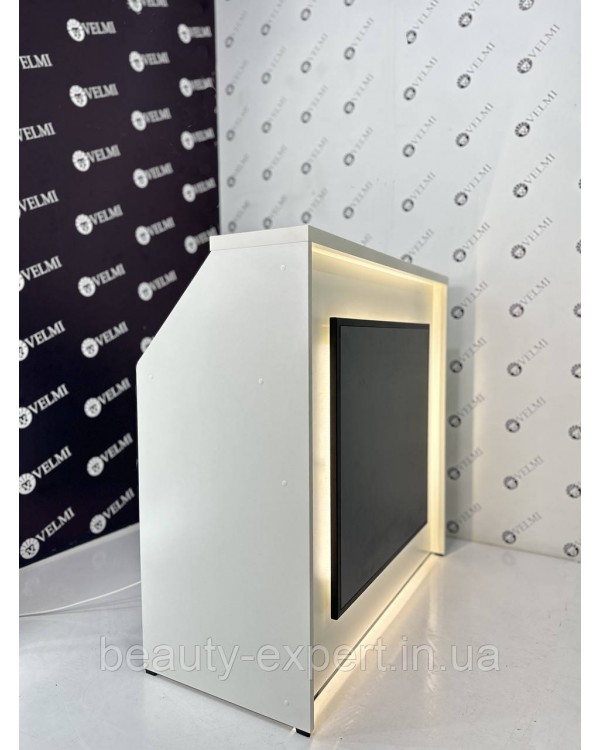 Рецепція з підсвічуванням LED VM427 стійка адміністратора FANCY стіл стійка ресепш для роботи адміністратора Рецепція з підсвічуванням LED VM427 стійка адміністратора FANCY стіл стійка ресепш для роботи адміністратора