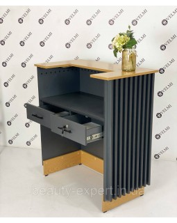 Ресепшн Стійка адміністратора для офісу Lusil 100×110×53 см Приймальна адміністративна зона для бьюті салону-foto6