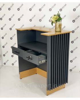 Ресепшн Стійка адміністратора для офісу Lusil 100×110×53 см Приймальна адміністративна зона для бьюті салону-foto6