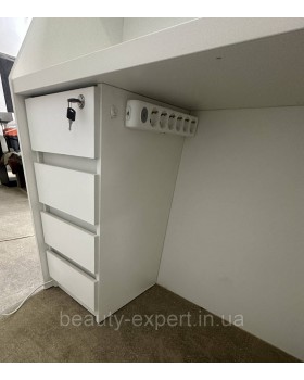 Стол Стойка ресепшн администратора офисная рецепция с подсветкой в салон РЕС-02_MR кассовые стойки ресепшн-foto3
