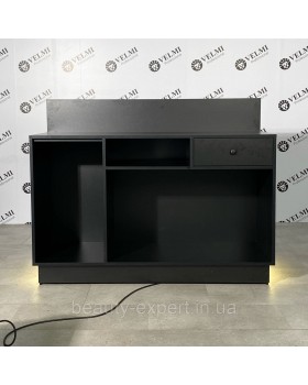 Стіл-рецепція для адміністратора ONYX ресепшн з графітовим дзеркалом та LED-підсвіткою VM433-foto3