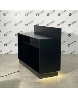 Стіл-рецепція для адміністратора ONYX ресепшн з графітовим дзеркалом та LED-підсвіткою VM433-foto4