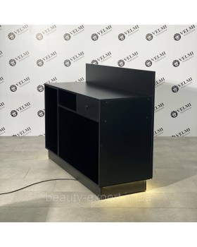 Стіл-рецепція для адміністратора ONYX ресепшн з графітовим дзеркалом та LED-підсвіткою VM433-foto4